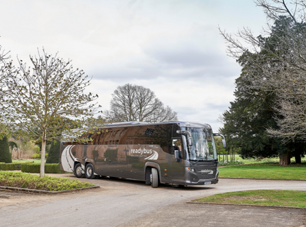 Readybus coach arriving at Ditton Manor