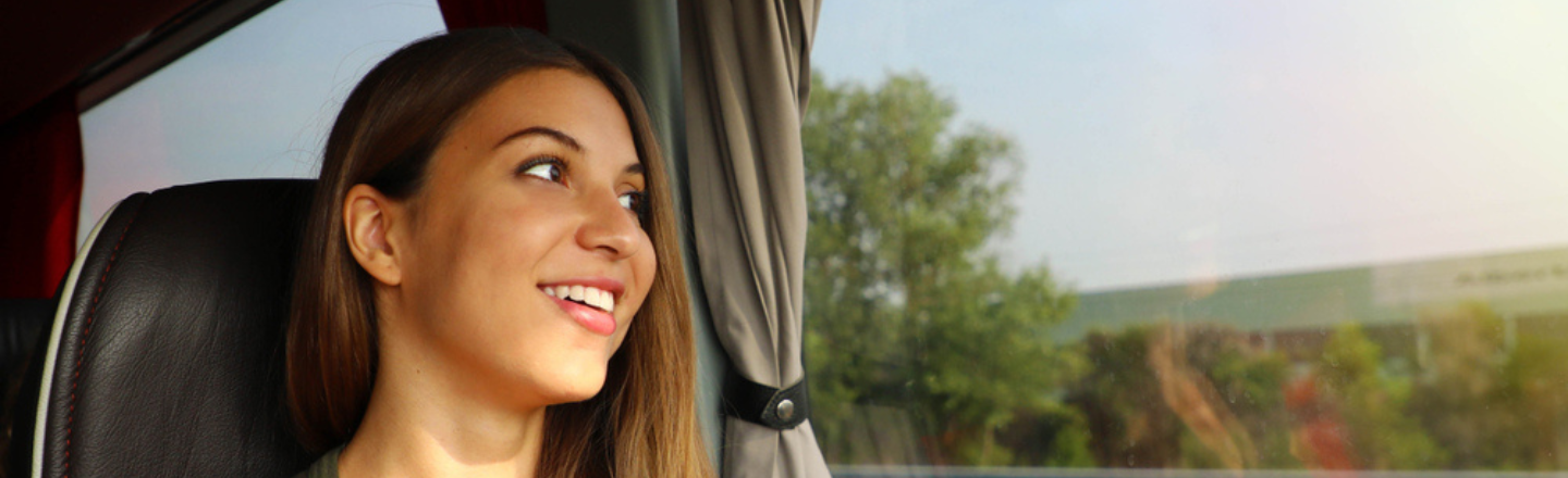 Young female on coach