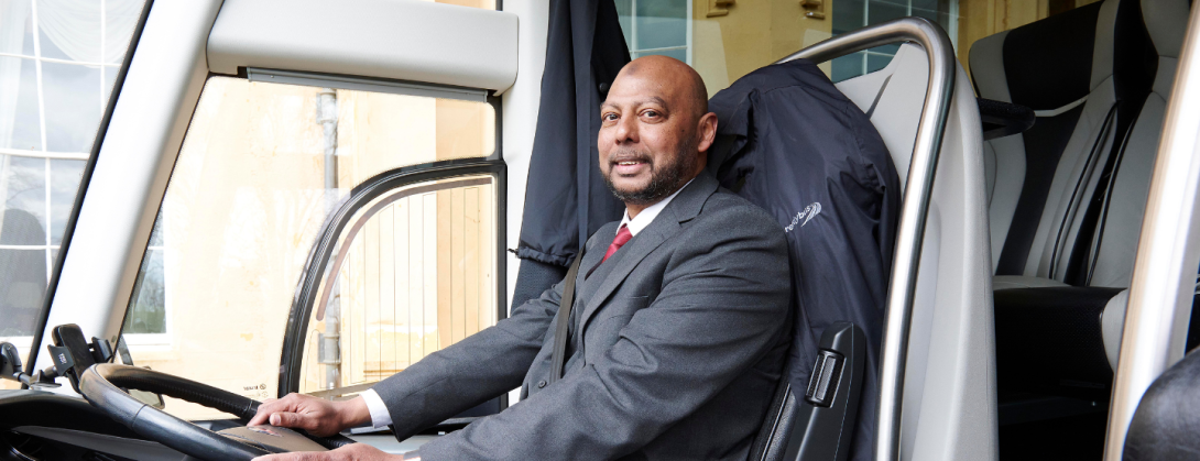 Readybus Driver in Coach Cab